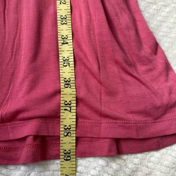 Ann Taylor Loft Pink Sleeveless Ruffle Neck Midi Dress Rayon/Lyocell Size M - Picture 9 of 9